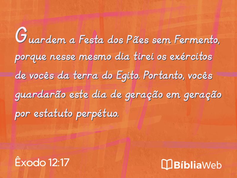 Êxodo 12:17 em imagem para compartilhar