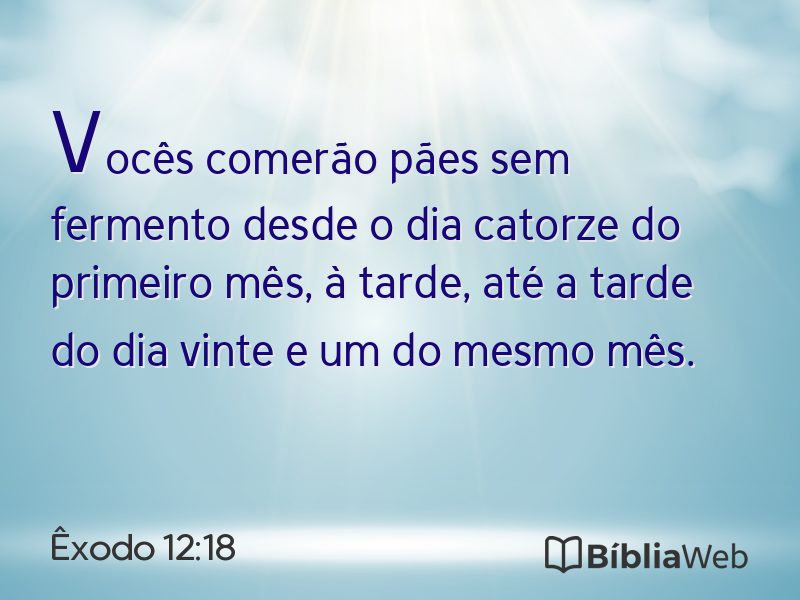 Êxodo 12:18 em imagem para compartilhar