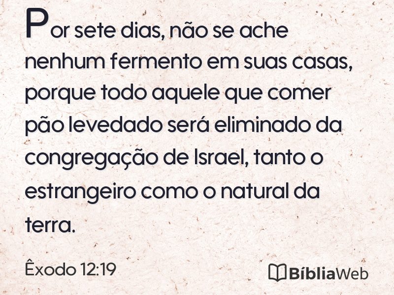 Êxodo 12:19 em imagem para compartilhar