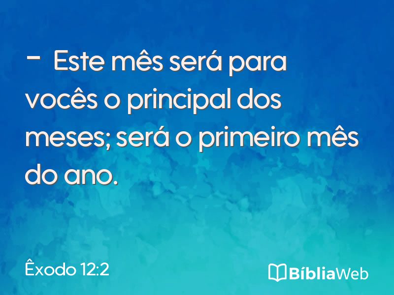 Êxodo 12:2 em imagem para compartilhar