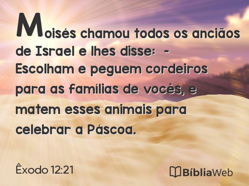 Êxodo 12:21 em imagem para compartilhar