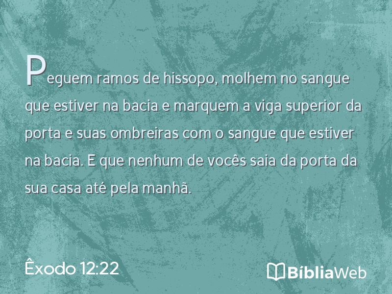 Êxodo 12:22 em imagem para compartilhar
