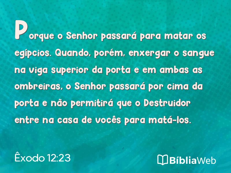 Êxodo 12:23 em imagem para compartilhar