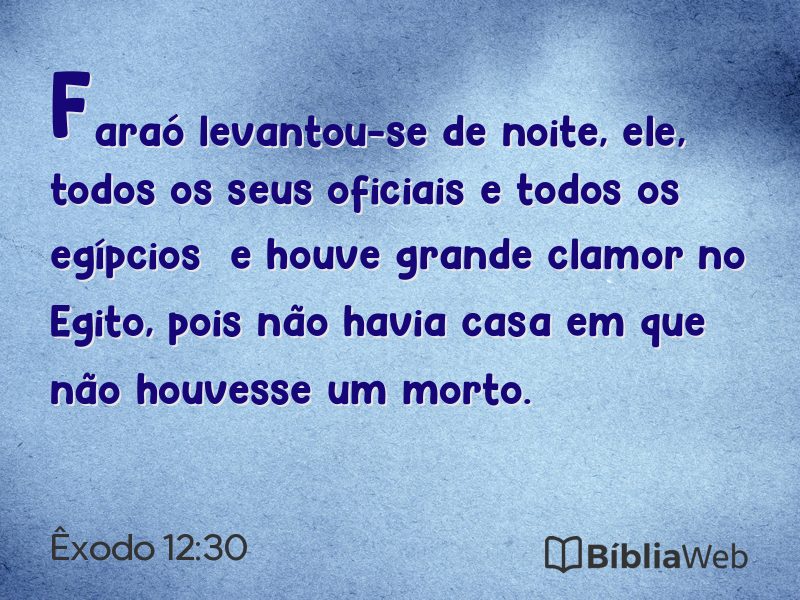 Êxodo 12:30 em imagem para compartilhar