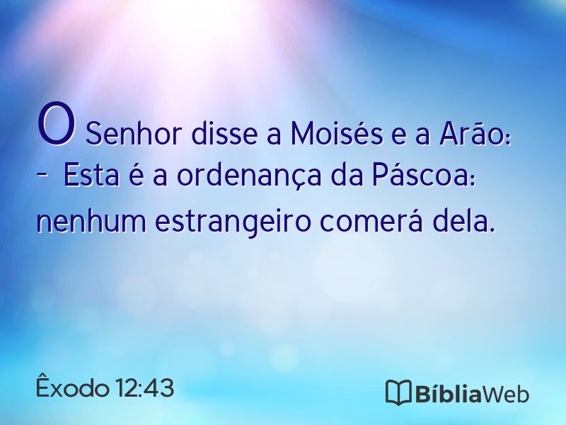 Êxodo 12:43 em imagem para compartilhar