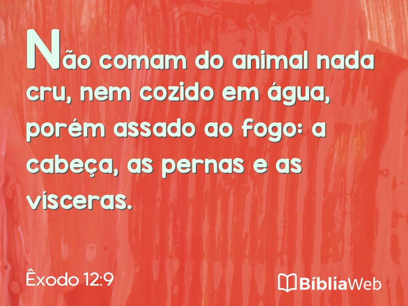 Êxodo 12:9 em imagem para compartilhar