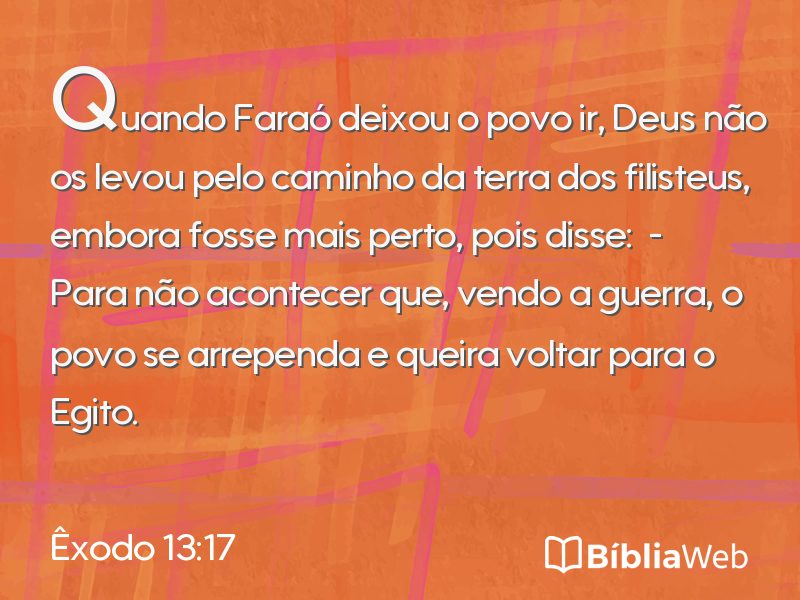 Êxodo 13:17 em imagem para compartilhar