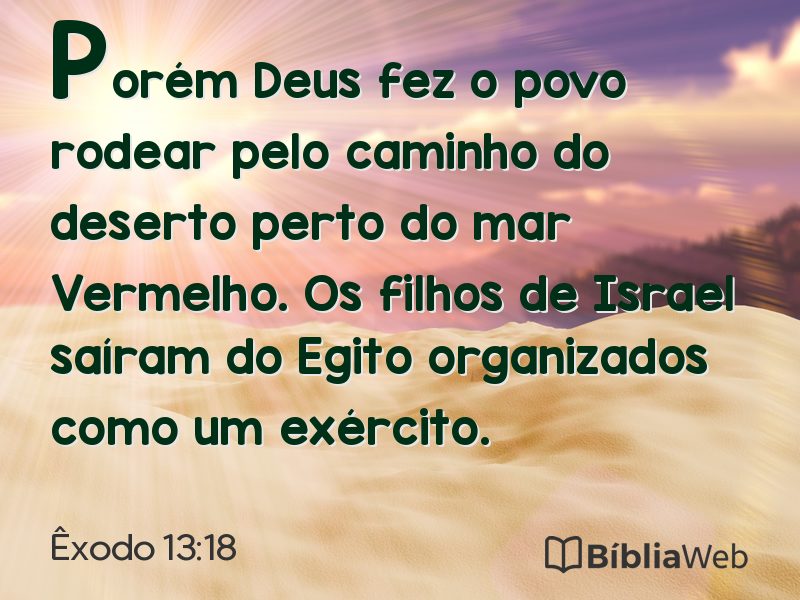 Êxodo 13:18 em imagem para compartilhar
