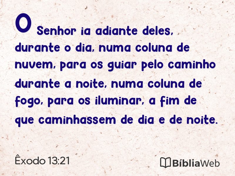 Êxodo 13:21 em imagem para compartilhar