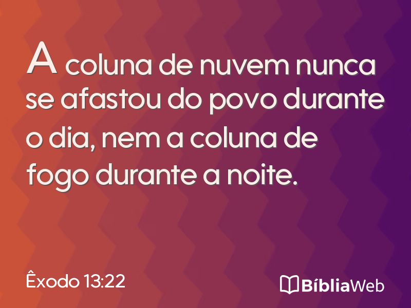 Êxodo 13:22 em imagem para compartilhar