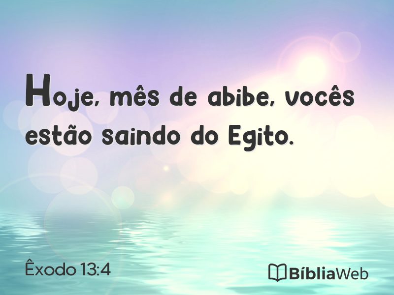 Êxodo 13:4 em imagem para compartilhar
