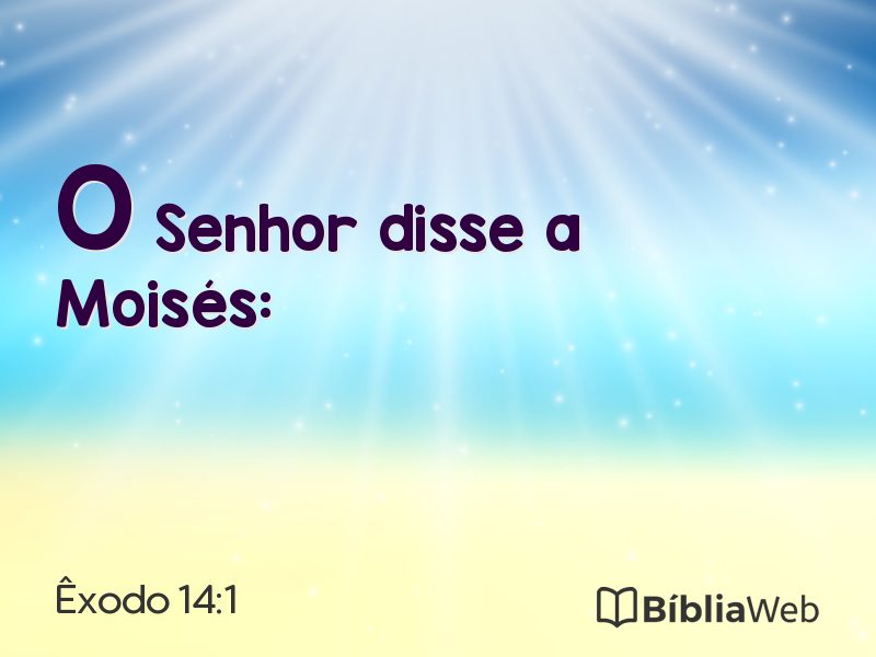Êxodo 14:1 em imagem para compartilhar