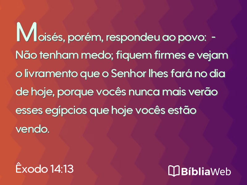 Êxodo 14:13 em imagem para compartilhar