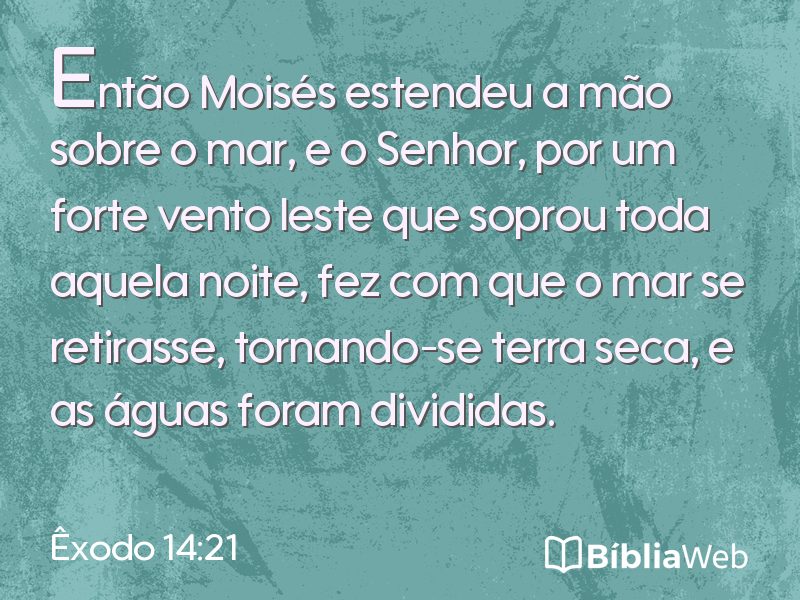 Êxodo 14:21 em imagem para compartilhar