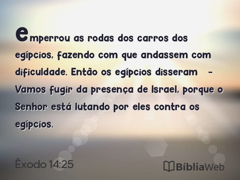 Êxodo 14:25 em imagem para compartilhar