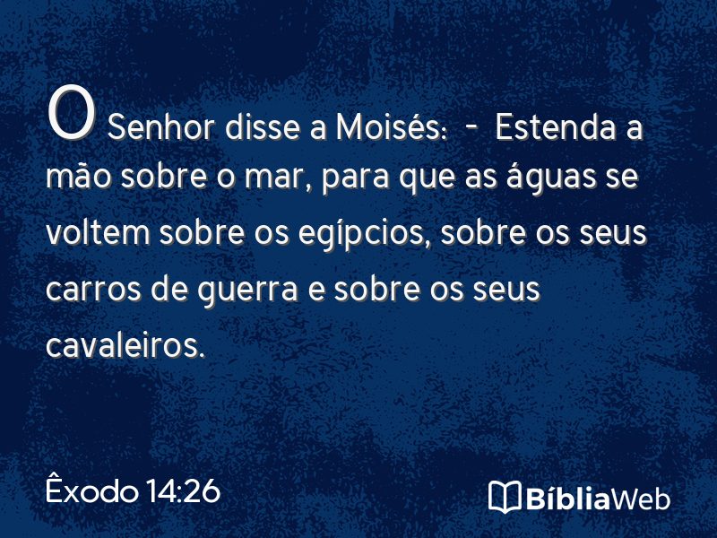 Êxodo 14:26 em imagem para compartilhar