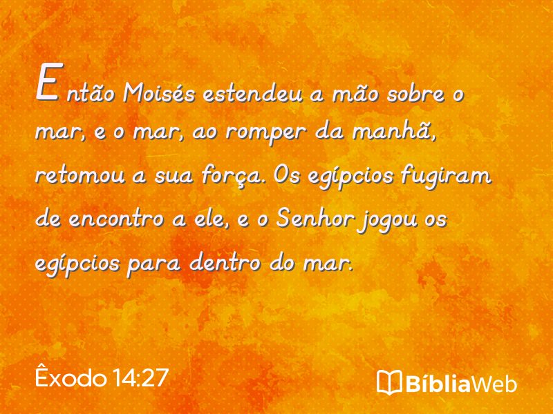 Êxodo 14:27 em imagem para compartilhar