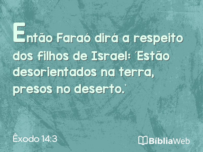 Êxodo 14:3 em imagem para compartilhar