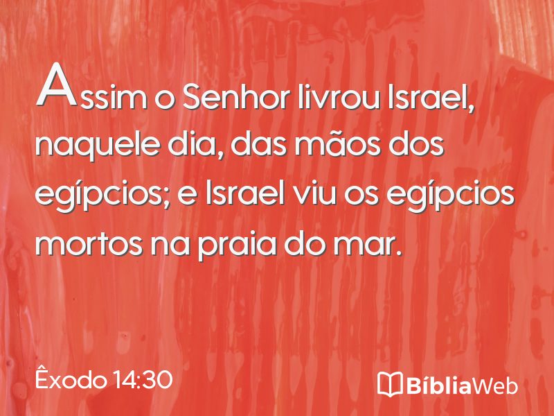 Êxodo 14:30 em imagem para compartilhar