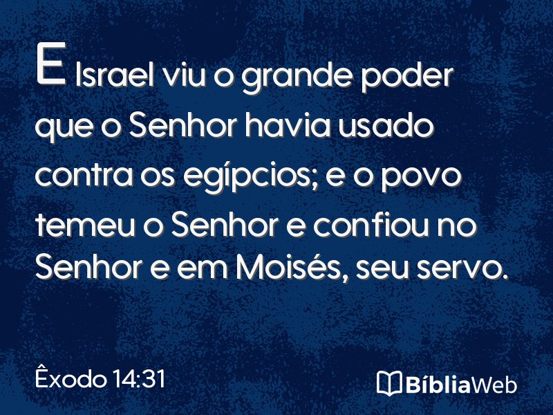 Êxodo 14:31 em imagem para compartilhar