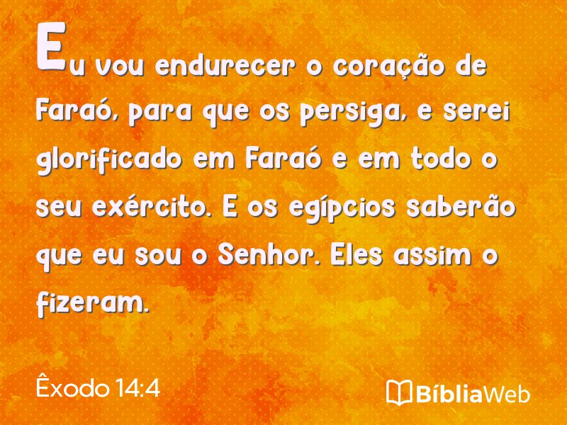 Êxodo 14:4 em imagem para compartilhar