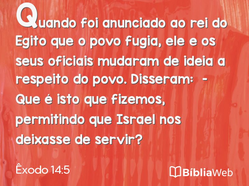 Êxodo 14:5 em imagem para compartilhar