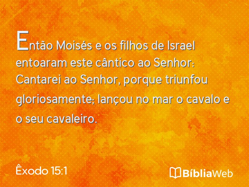 Êxodo 15:1 em imagem para compartilhar