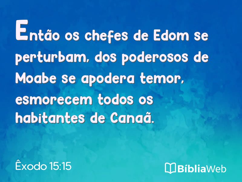 Êxodo 15:15 em imagem para compartilhar