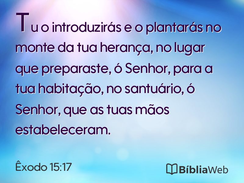 Êxodo 15:17 em imagem para compartilhar