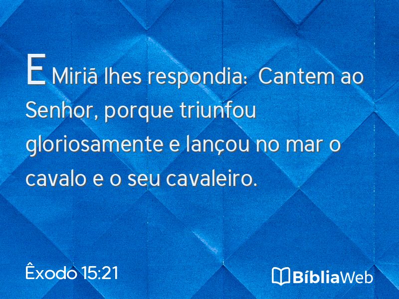 Êxodo 15:21 em imagem para compartilhar