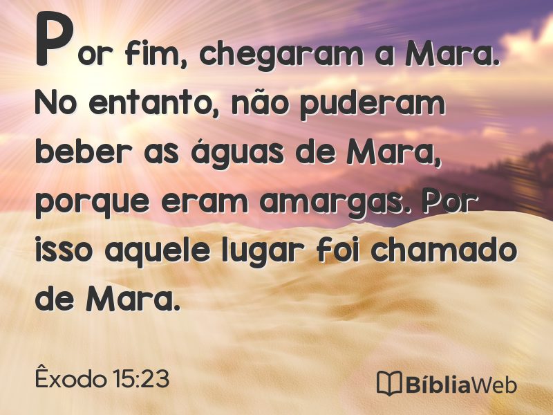 Êxodo 15:23 em imagem para compartilhar
