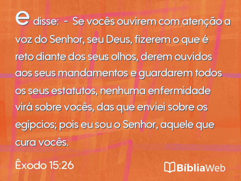 Êxodo 15:26 em imagem para compartilhar