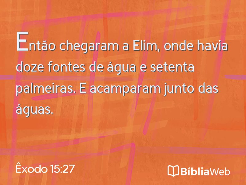 Êxodo 15:27 em imagem para compartilhar