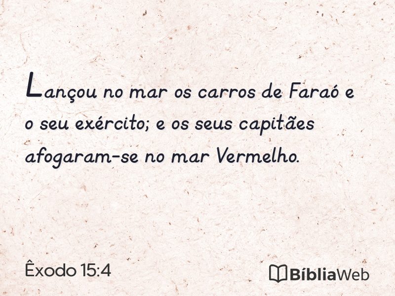 Êxodo 15:4 em imagem para compartilhar