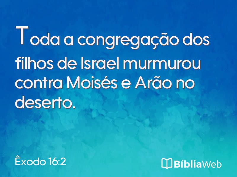 Êxodo 16:2 em imagem para compartilhar