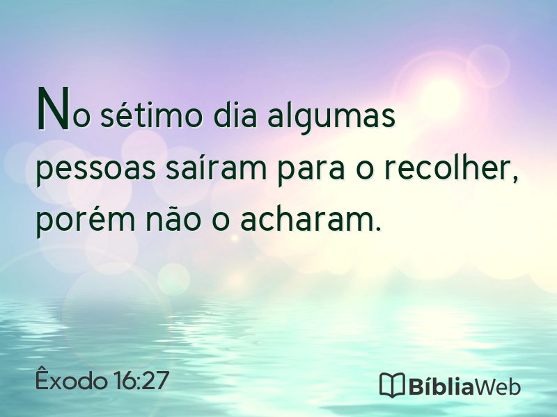 Êxodo 16:27 em imagem para compartilhar