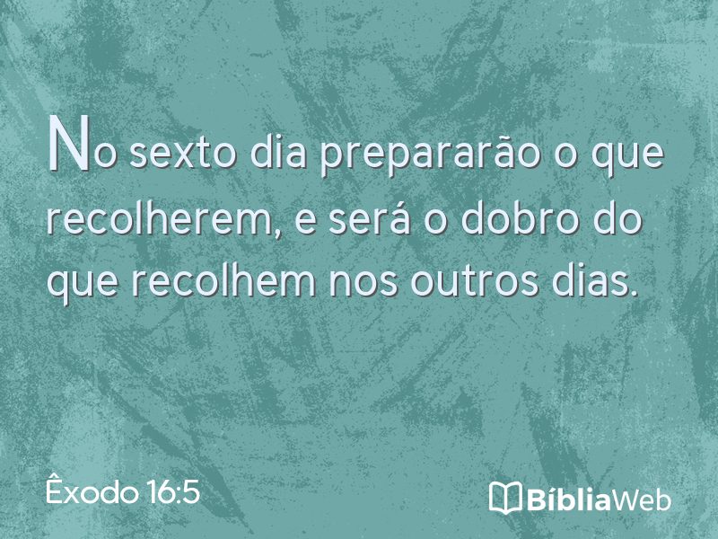 Êxodo 16:5 em imagem para compartilhar