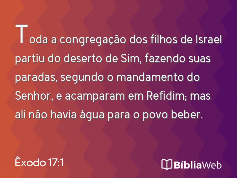 Êxodo 17:1 em imagem para compartilhar
