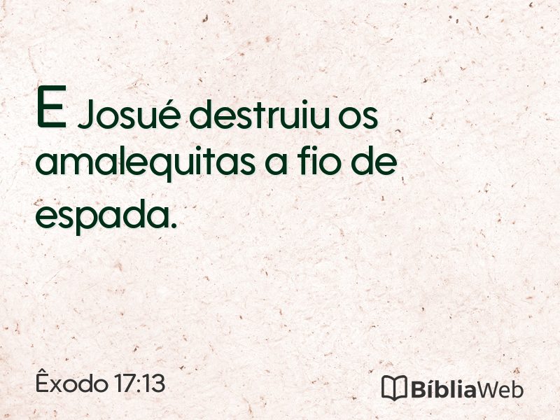 Êxodo 17:13 em imagem para compartilhar