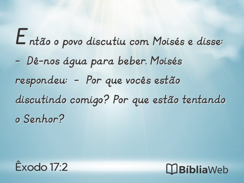 Êxodo 17:2 em imagem para compartilhar