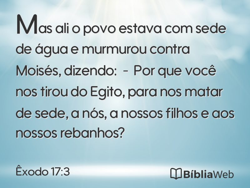 Êxodo 17:3 em imagem para compartilhar