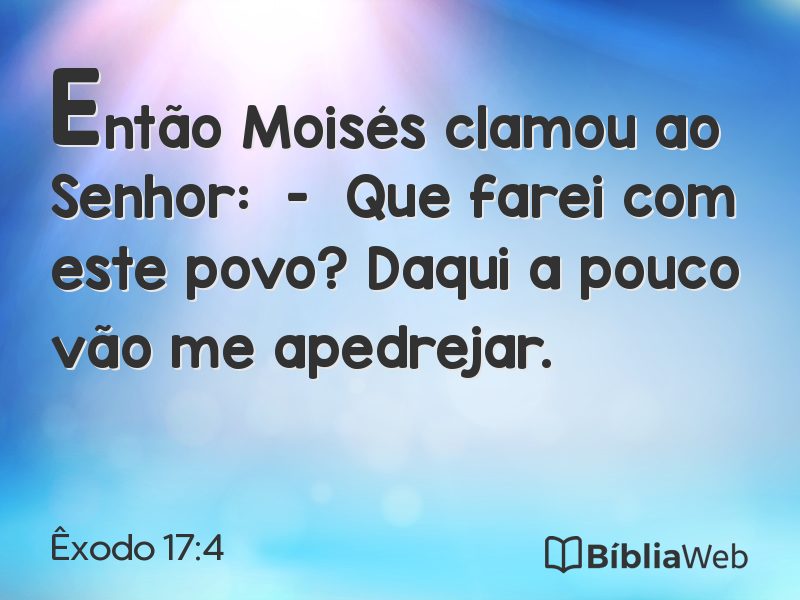 Êxodo 17:4 em imagem para compartilhar