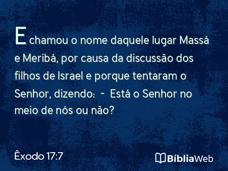 Êxodo 17:7 em imagem para compartilhar