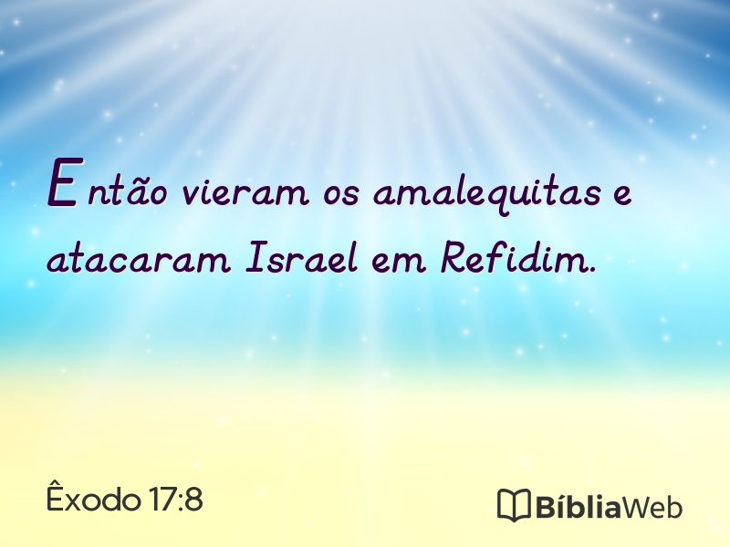Êxodo 17:8 em imagem para compartilhar