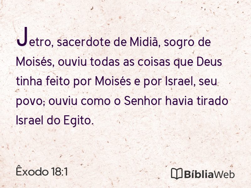 Êxodo 18:1 em imagem para compartilhar