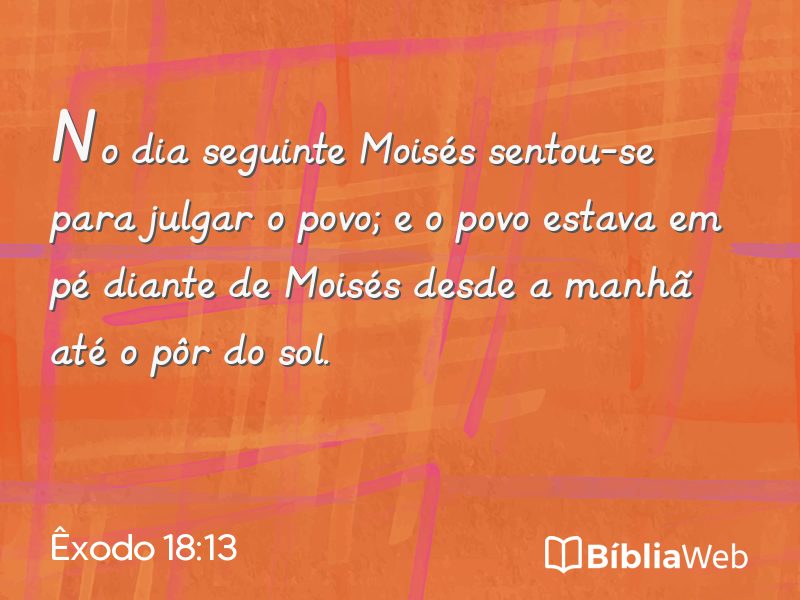 Êxodo 18:13 em imagem para compartilhar