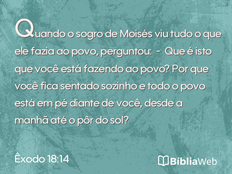 Êxodo 18:14 em imagem para compartilhar