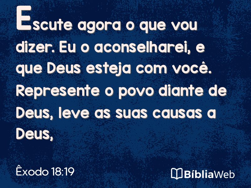 Êxodo 18:19 em imagem para compartilhar