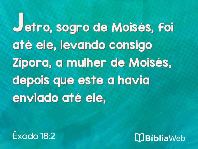 Êxodo 18:2 em imagem para compartilhar