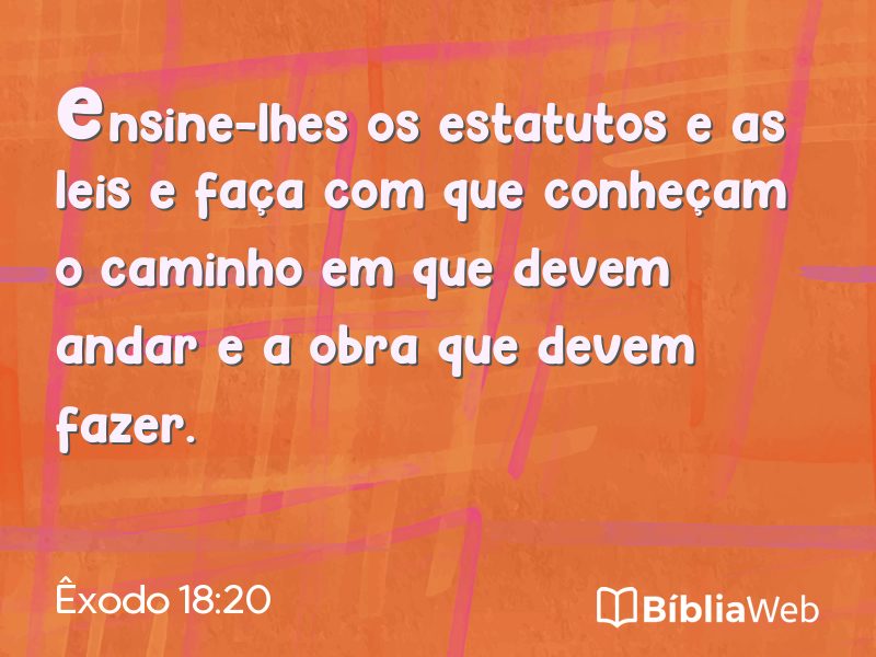 Êxodo 18:20 em imagem para compartilhar
